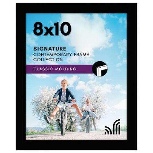 Americanflat 8x10 Picture Frame with Shatter-Resistant Glass - Gallery Style Frame with Engineered Wood - Signature Collection - Black