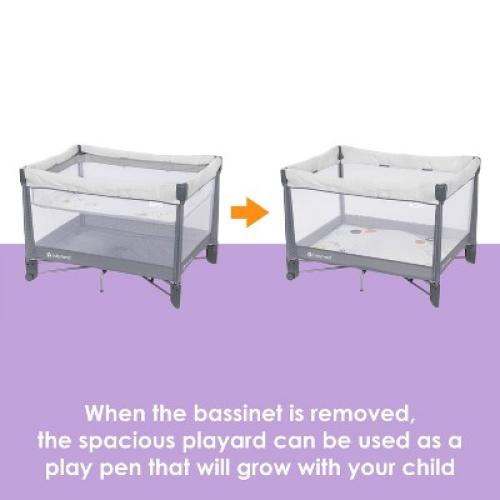 Baby Trend Play Suite 3-in-1 Quick-Fold Playard with Baby Gym - Quartz Stone