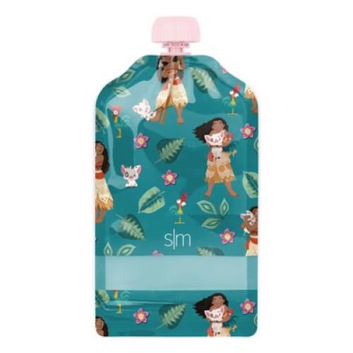 Disney Princesses 10pk Kids Food Pouches - Simple Modern: Reusable & Refillable Off-White Storage Bags, 5oz Capacity