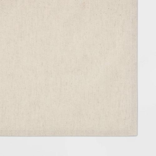 60x84 Linen Blend Tablecloth - Threshold™: Rectangle, Solid Cream, Traditional Style, OEKO-TEX Certified