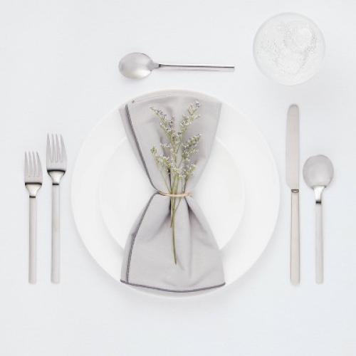 30pc Squared Straight Flatware Set with Caddy - Room Essentials™