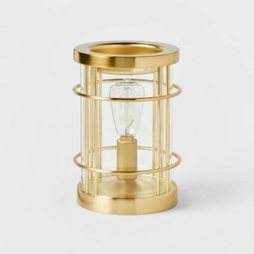 6.5 x 4.5 Edison Bulb Metal Scent Warmer Bronze - Threshold