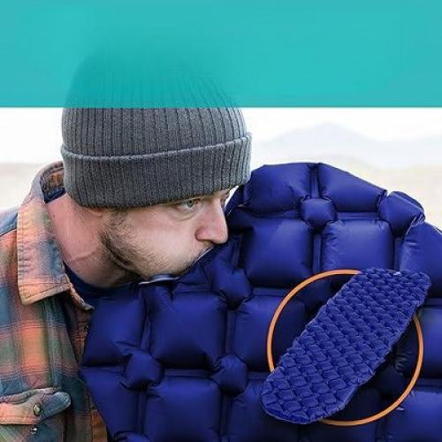 Sleepingo Ultralight Inflatable Sleeping Pad for Camping, Blue
