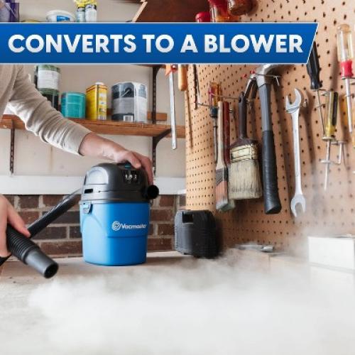 Vacmaster 1.5gal Wet/Dry Vac with Bonus Car Nozzle: Portable Electric Shop Vacuum, Multi-Surface, 600W, Corded