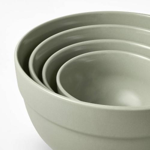 4pc Stoneware Mixing Bowl Set Sage Green - Figmint™ MISSING ONE SER OF 3