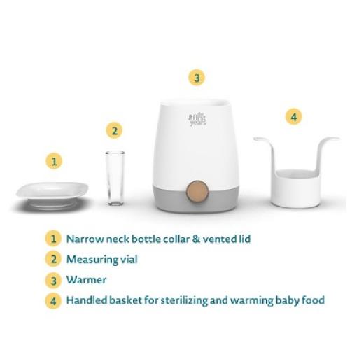 The First Years Baby Bottle Warmer and Sterilizer - Pacifier and Bottle Nipple Sanitizer
