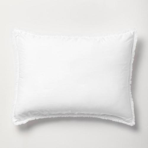 Full/Queen Heavyweight Linen Blend Comforter & Sham Set White - Casaluna™