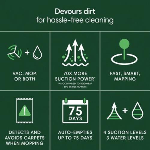 iRobot Roomba 105 Combo Robot Vacuum & Mop   AutoEmpty Dock