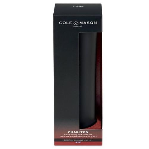 Cole & Mason Electric Gravity Salt and Pepper Grinder Black
