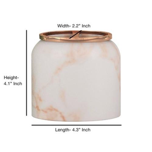 Nu Steel Misty Copper Collection Toothbrush Holder : Microfiber, Machine Washable, Non-Slip Backing