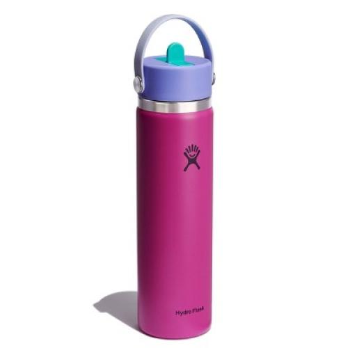 Hydro Flask 24oz Wide Mouth Flex Straw Water Bottle Holiday Punch: BPA-Free, Vacuum-Insulated, Leakproof, Dishwasher-Safe