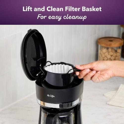 Mr. Coffee 5-Cup Switch Coffee Maker Black: Small Drip Coffee Machine, Electric, Paper Filter, 25 oz Capacity