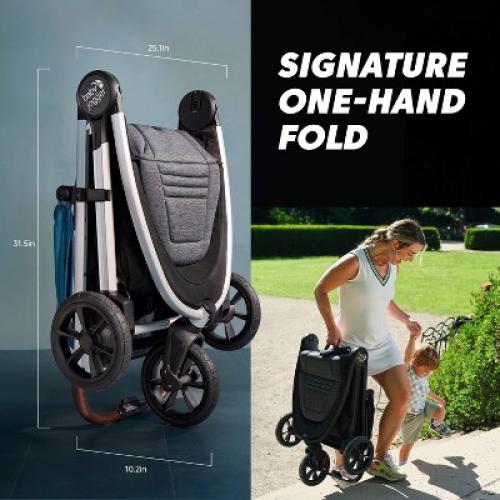 Baby Jogger City Mini GT3 All-Terrain Full Size Stroller - Frosted Ivory: Single Configuration, 65lbs Max Capacity, Rubber Tires