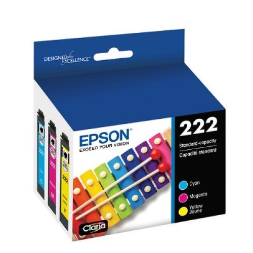 Epson T222 Color Combo Ink Cartridges, Standard Capacity