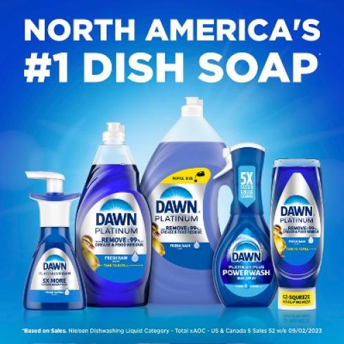 2 Pack Dawn Platinum Ez Squeeze Dishwashing Liquid - Wild Jasmine - 24.3 fl oz