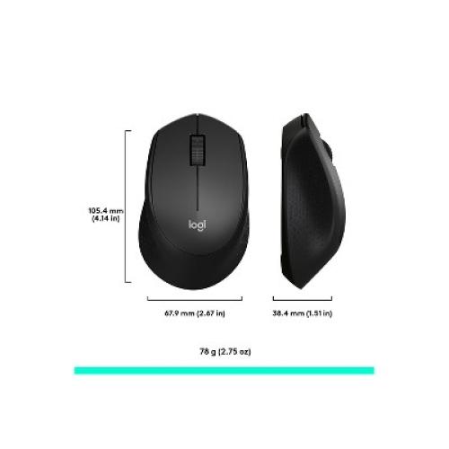 Logitech M330 Silent Plus Mouse Wireless Black 910004905