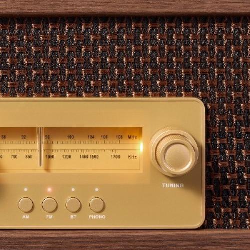 Vintage Style 3-in-1 Vinyl Record Player Wood Grain Finish - Hearth & Hand™ with Magnolia