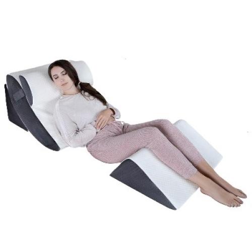 Kӧlbs Bed Wedge Pillow Chic Jacquard Cover Wedge Pillow for Sleeping and Acid Reflux, Heartburn (4 Piece Wedge Set)
