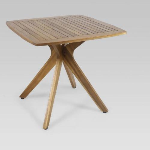 Stamford Square Acacia Wood Dining Table with X Base - Teak - Christopher Knight Home