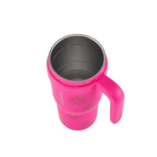 Reduce 24oz Cold1 Vacuum Insulated Stainless Steel Straw Tumbler Mug Pink: Dishwasher-Safe, Flip-Top Lid
