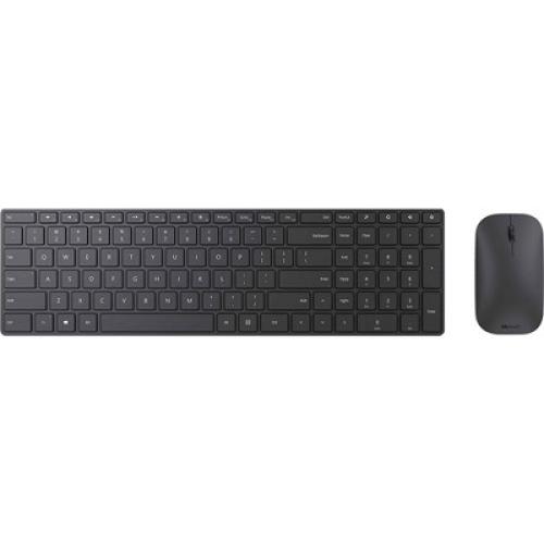 Microsoft Designer Bluetooth Desktop - Wireless bluetooth connectivity - QWERTY keyboard with built-in number pad - Ambidextrous designed mouse