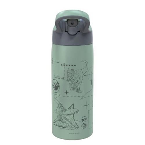 Zak Designs 19oz Jurassic World Stainless Steel Double Wall Vacuum Riverside Water Bottle Green