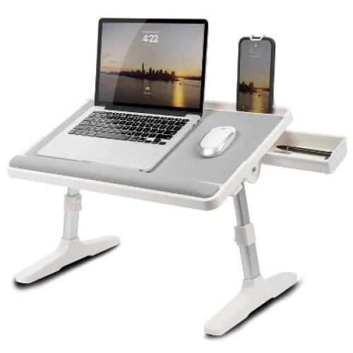 LAPGEAR Easy Tilt Adjustable Laptop Bed Desk Gray