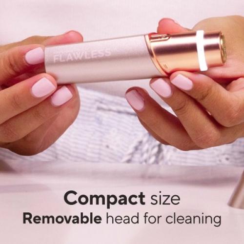 Finishing Touch Flawless Facial Hair Remover Electric Razor for Women - Coral