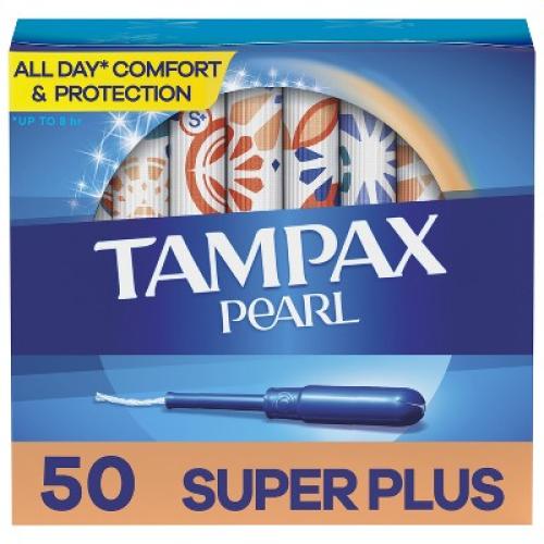 Tampax Pearl Super Plus Absorbency Tampons - Unscented - 50ct