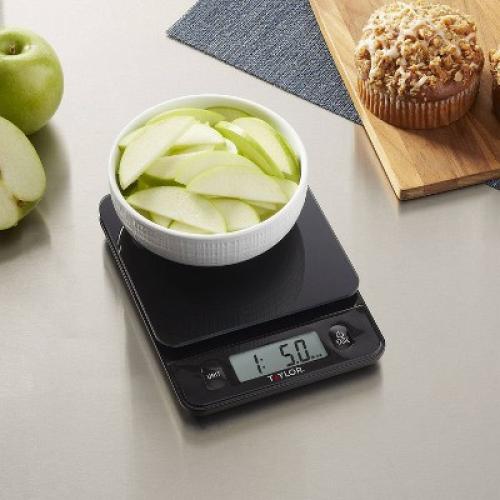 Taylor Digital 11lb Glass Top Food Scale Black