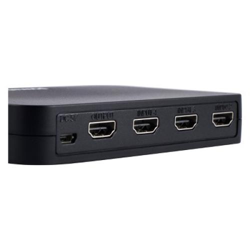 Philips 4 Port 2.2 HDMI Switch with Remote - Black
