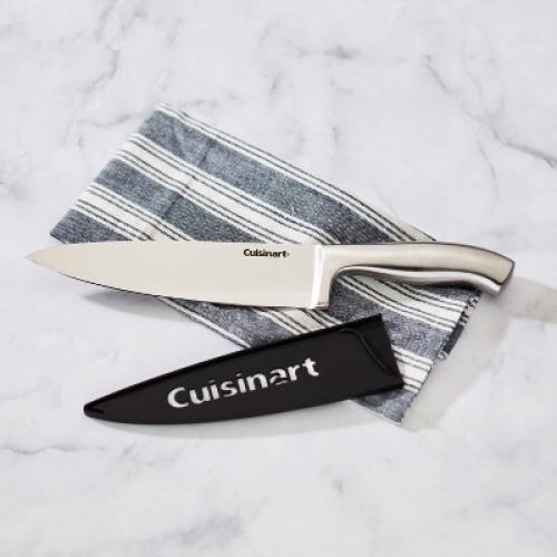 Cuisinart Classic 8 Stainless Steel Chef Knife with Blade Guard - C77SS-8CF2: High Carbon, Ergonomic, Rust-Resistant