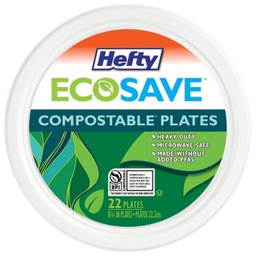 Hefty EcoSave Molded Fiber 8 3/4 Plates - 22ct 4pk
