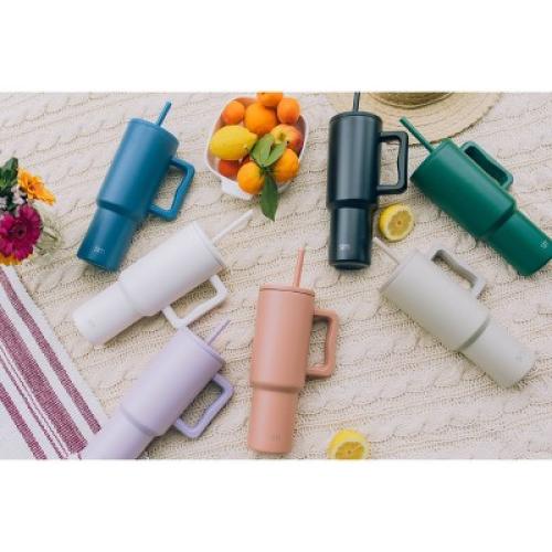 Simple Modern Trek 40oz Stainless Steel Lidded Tumbler Almond Birch