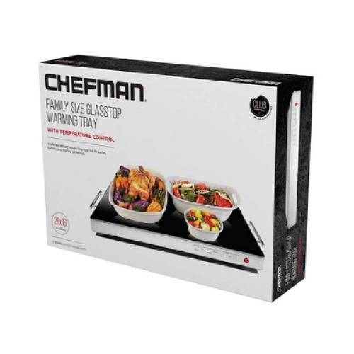 Chefman Electric Glass Warming Tray with Temperature Control