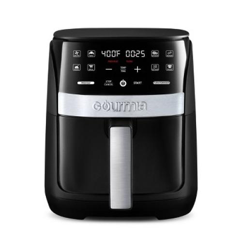 Gourmia Digital 3qt Air Fryer with Guided Cooking Prompts Black/Stainless Steel Finish: 1500W, Dishwasher-Safe Parts❗MAY HAVE MISSING PIECES/NEEDS CLEANING ❗