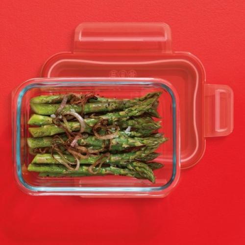 Pyrex Freshlock 2pc Glass Value Pack Rectangle Baking Dish Red