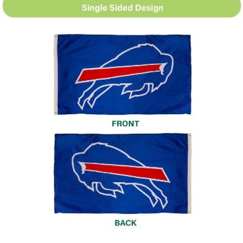 Blue and Red 3x5 Evergreen Buffalo Bills 3' x 5' Indoor Outdoor Flag for Home Apartment Dorm Rooms