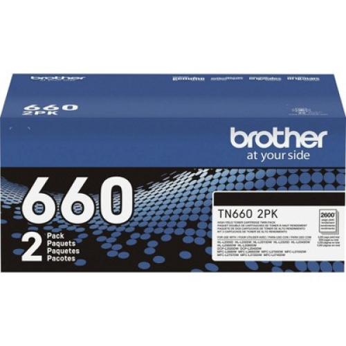 Brother High Yield Laser Toner Cartridge - Twin-pack - TN6602PK