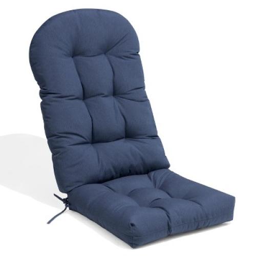 Pellebant Outdoor Adirondack Chair Cushion 4 Thick Back Seat Pad Water-Resistant UV-Resistant Ties Straps
