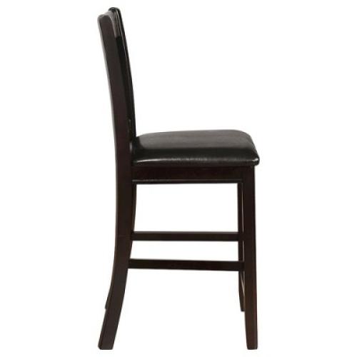 Coaster,Lavon Wood Counter Chair Black and Espresso (Set of 2)