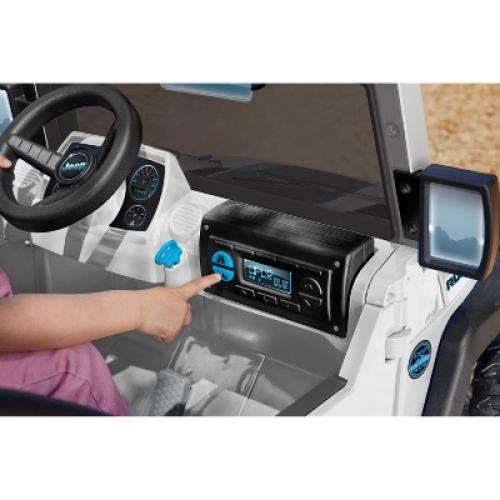 Power Wheels Jeep Wrangler 4Xe Powered Ride-On with Sound and Light - White