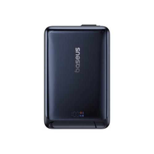 Baseus Nomos Qi2 45W 10000mAh Magnetic Power Bank with Built-In USB-C Cable - Black