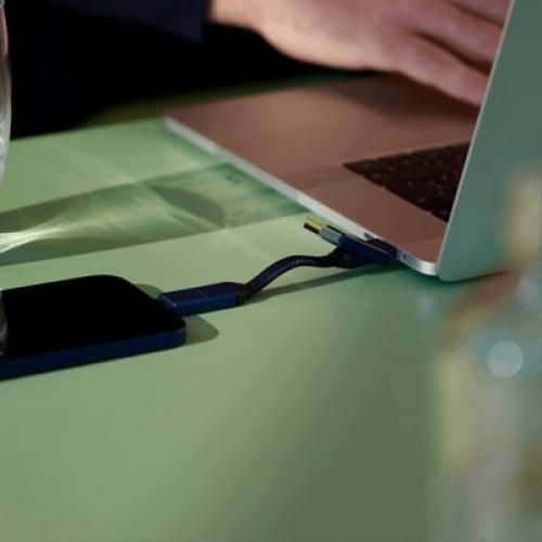 inCharge X - The 100W Swiss Army Knife of Cables, Portable Keyring Compatible with Apple iPhone/USB/USB-C/Micro USB Cable (Black)