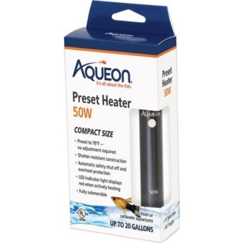 Aqueon Preset Aquarium Heater - 50W- Up to 20 Gallons