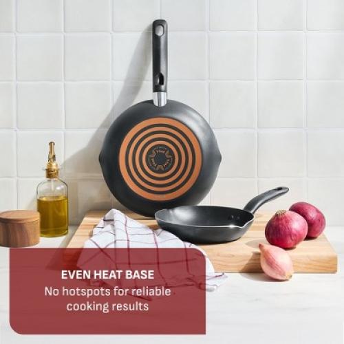 T-fal 2pc Frying Pan Set, Simply Cook Nonstick Cookware Black