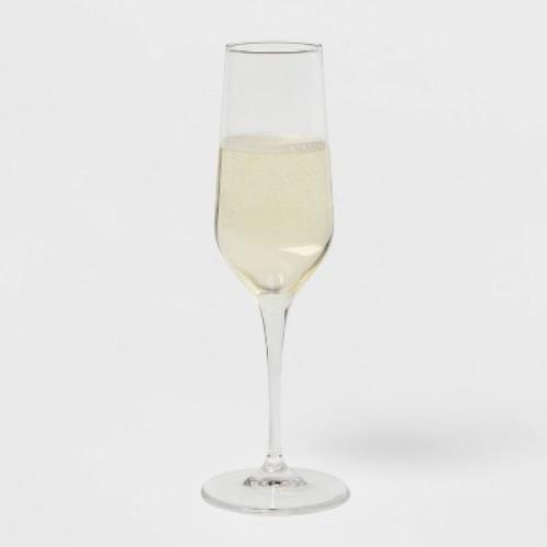 (incomplete set)8oz 3pk Glass Atherton Champagne Glasses - Threshold™: Traditional Clear Flutes, Dishwasher-Safe, BPA & Lead-Free