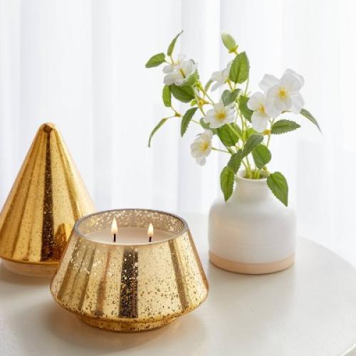 Figural Glass Tree Holiday Hearth Candle 12oz - Threshold™ (Set of 2)