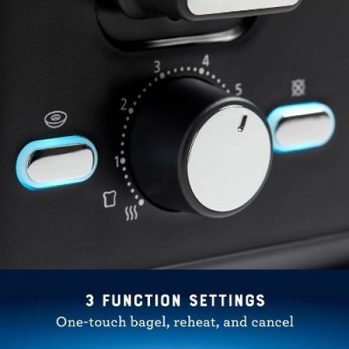 Oster 4-Slice Toaster With Extra-Wide Slots Black