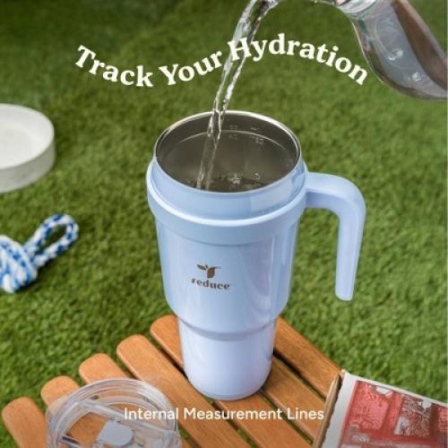Reduce 40oz Cold1 Vacuum Insulated Tumbler Mug Light Yellow: Dishwasher-Safe, Portable Drinkware